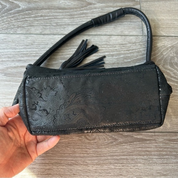Vintage Miss Sak Metallic  Paisley Pattern Leather Purse Made in Canada - Picture 5 of 13